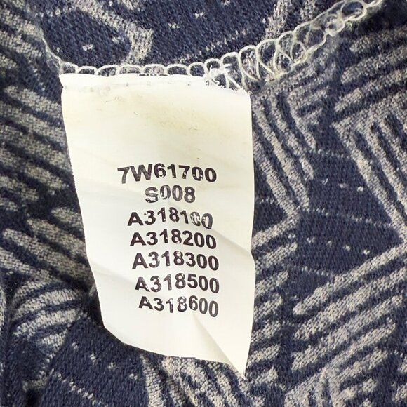 Lucky Brand Top Womens XS Beige/Navy Cotton Linen Embroidered Peasant Pullover - Picture 8 of 8